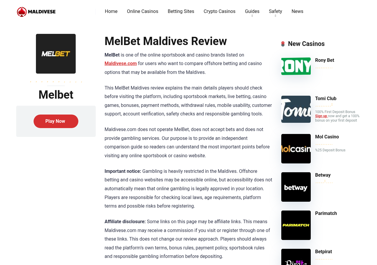 Melbet Maldives comparison page