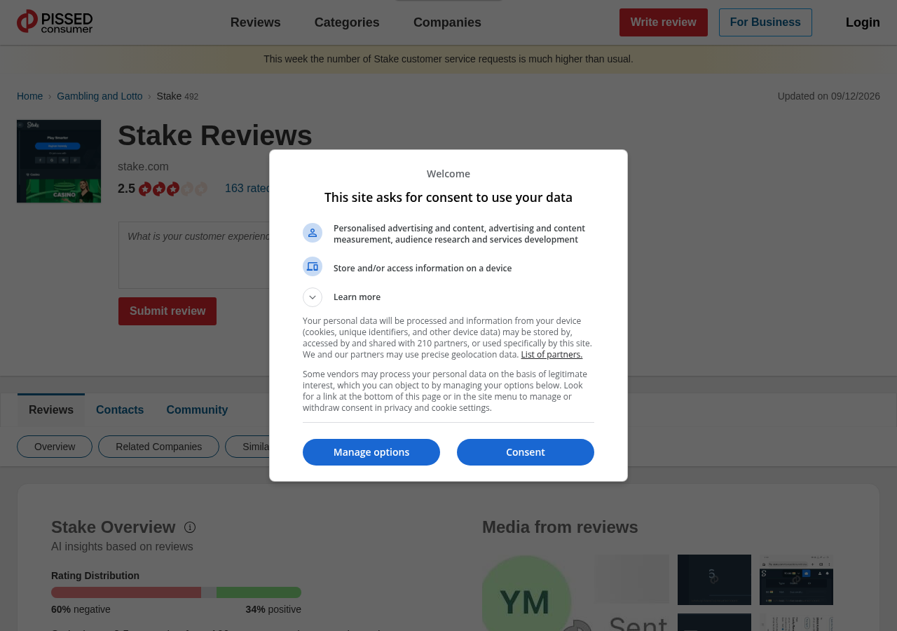 Stake consumer review page